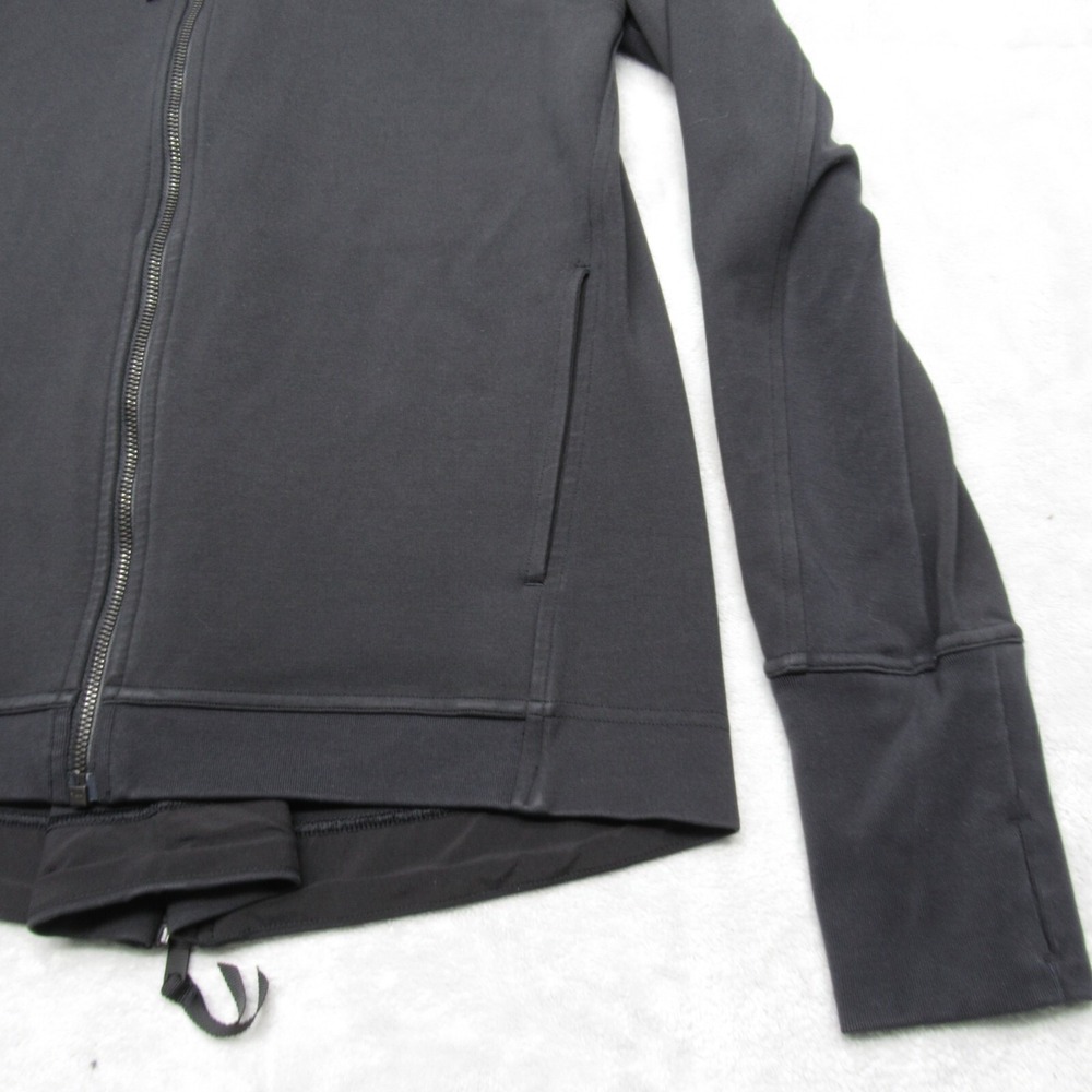 Lululemon City Trek Hoodie Womens 8 Black Pockets Hooded Back Zipper Wicking - Picture 8 of 13